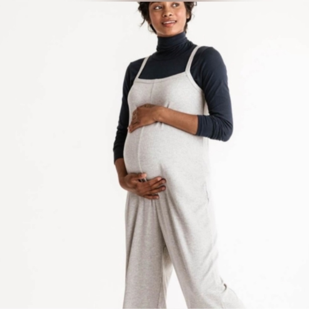 Gray Storq Maternity Jumpsuit